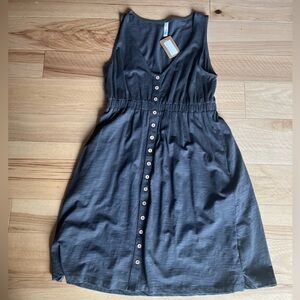 Wishlist Charcoal Button-Down Midi Dress